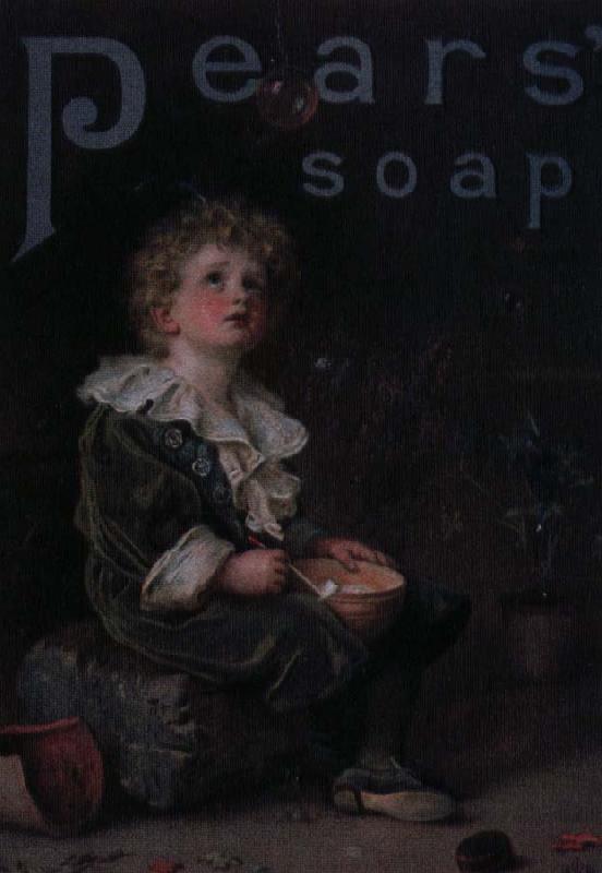 Sir John Everett Millais reklamtavla for pears pears soap med bubblor France oil painting art